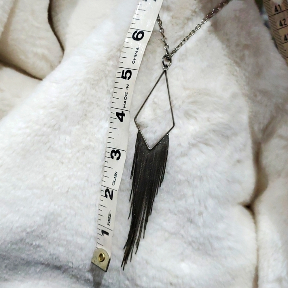 NECKLACE Draped silver - Picture 4 of 8